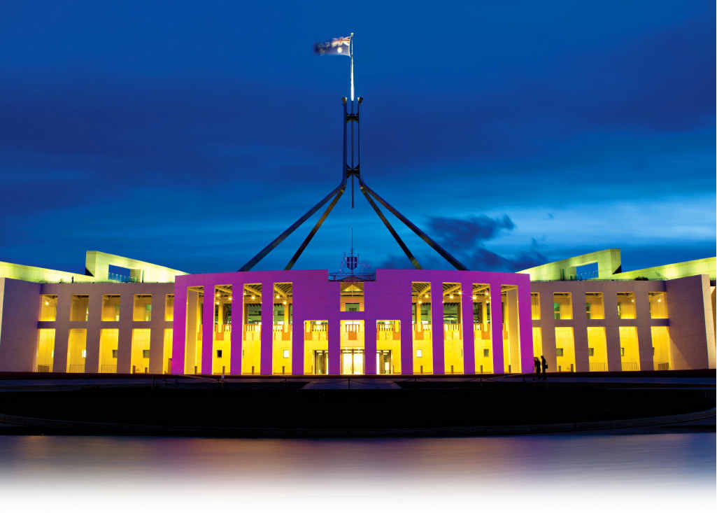 Parliament House in Canberra. Parliament House in Canberra.
